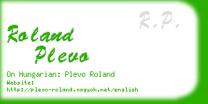 roland plevo business card